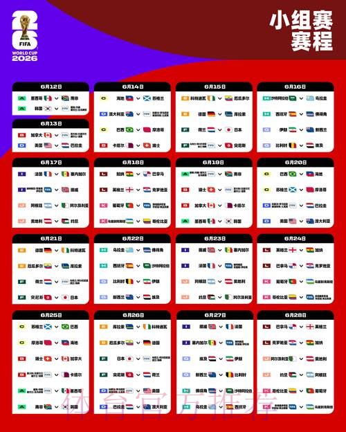 2026世界杯完整赛程一览完整安排怎么看 2026世界杯完整赛程一览完整安排怎么看